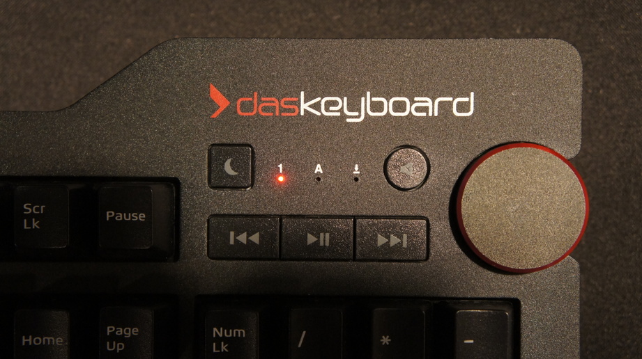 An image of the keyboard assembled with new red LEDs